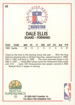 1989-90 Hoops #43 Dale Ellis Back