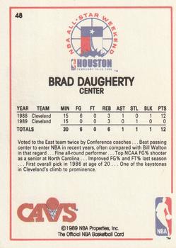 1989-90 Hoops #48 Brad Daugherty Back
