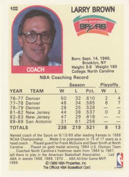 1989-90 Hoops #102 Larry Brown Back