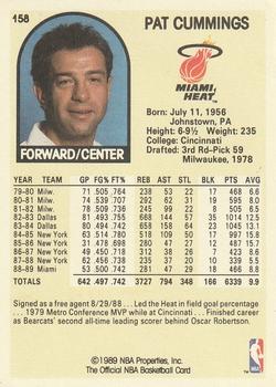 1989-90 Hoops #158 Pat Cummings Back