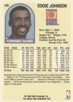 1989-90 Hoops #195 Eddie Johnson Back