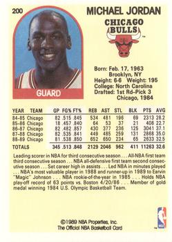 1989-90 Hoops #200 Michael Jordan Back