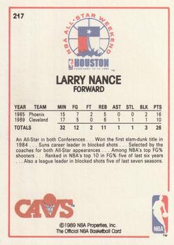 1989-90 Hoops #217 Larry Nance Back