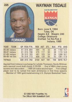1989-90 Hoops #225 Wayman Tisdale Back