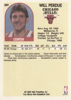 1989-90 Hoops #259 Will Perdue Back