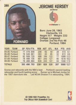 1989-90 Hoops #285 Jerome Kersey Back