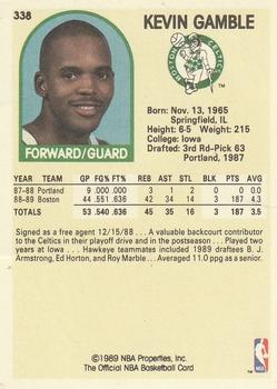 1989-90 Hoops #338 Kevin Gamble Back