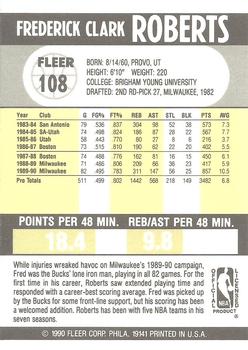 1990-91 Fleer #108 Fred Roberts Back