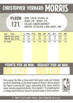 1990-91 Fleer #121 Chris Morris Back