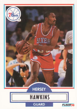 1990-91 Fleer #143 Hersey Hawkins Front