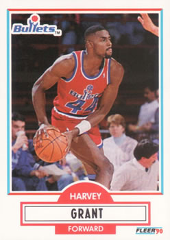 1990-91 Fleer #192 Harvey Grant Front