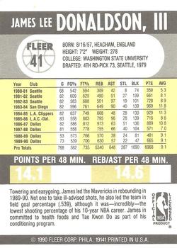 1990-91 Fleer #41 James Donaldson Back