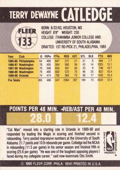 1990-91 Fleer #133 Terry Catledge Back