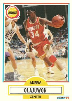 1990-91 Fleer #73 Akeem Olajuwon Front