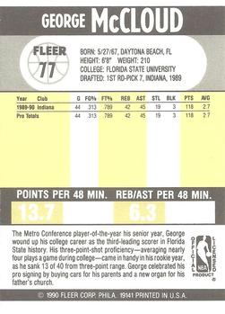 1990-91 Fleer #77 George McCloud Back