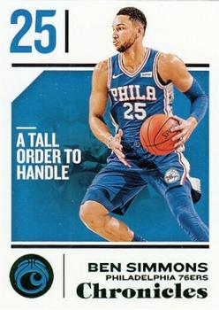 2018-19 Panini Chronicles - Green #8 Ben Simmons Front