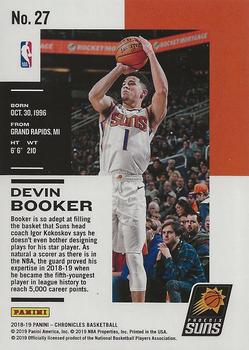 2018-19 Panini Chronicles - Red #27 Devin Booker Back
