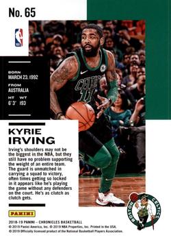 2018-19 Panini Chronicles - Red #65 Kyrie Irving Back
