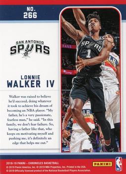 2018-19 Panini Chronicles - Red #266 Lonnie Walker IV Back