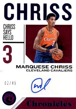 2018-19 Panini Chronicles - Chronicles Signatures Blue #CS-MC Marquese Chriss Front