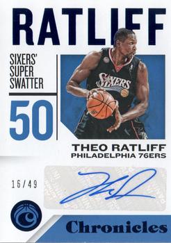 2018-19 Panini Chronicles - Chronicles Signatures Blue #CS-TR Theo Ratliff Front