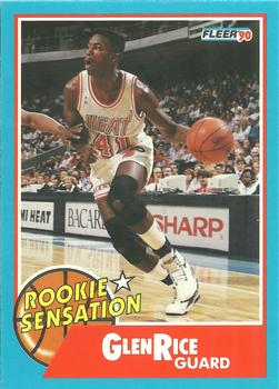 1990-91 Fleer - Rookie Sensations #3 Glen Rice Front