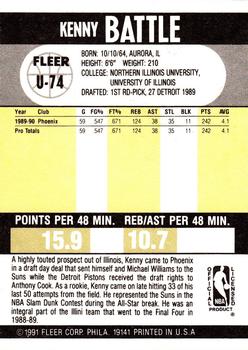 1990-91 Fleer Update #U-74 Kenny Battle Back