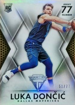 2018-19 Panini Chronicles - Titanium Jersey Number #450 Luka Doncic Front