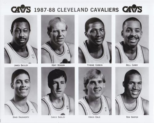 1987-88 Cleveland Cavaliers #NNO James Bailey / Kent Benson / Tyrone Corbin / Dell Curry / Brad Daugherty / Chris Dudley / Craig Ehlo / Ron Harper Front