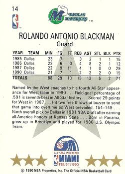 1990-91 Hoops #14 Rolando Blackman Back