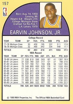 1990-91 Hoops #157 Magic Johnson Back