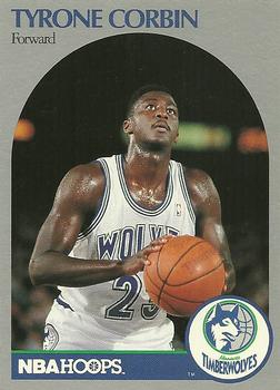 1990-91 Hoops #186 Tyrone Corbin Front