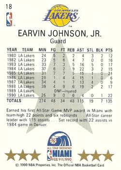 1990-91 Hoops #18 Earvin Johnson Back