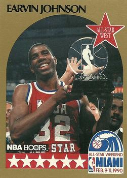 1990-91 Hoops #18 Earvin Johnson Front