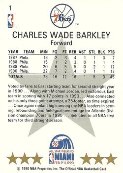 1990-91 Hoops #1 Charles Barkley Back