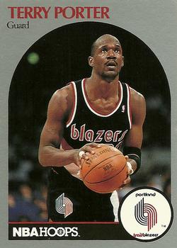 1990-91 Hoops #249 Terry Porter Front
