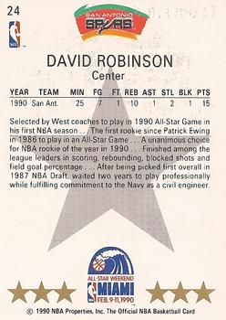 1990-91 Hoops #24 David Robinson Back