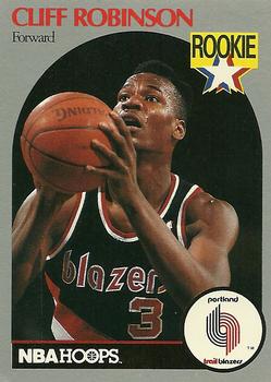 1990-91 Hoops #250 Cliff Robinson Front