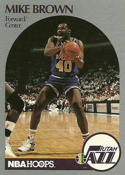 1990-91 Hoops #286 Mike Brown Front
