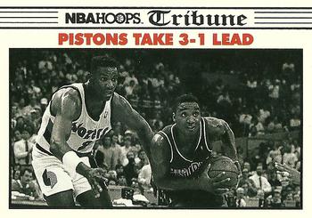 1990-91 Hoops #340 Pistons Take 3-1 Lead Front
