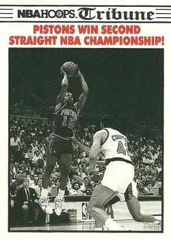 1990-91 Hoops #341 Pistons Win Second Straight NBA Championship! Front