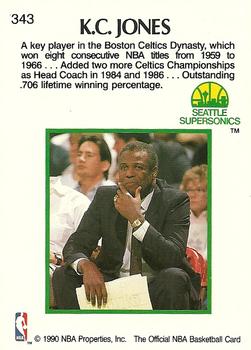 1990-91 Hoops #343 K.C. Jones Back