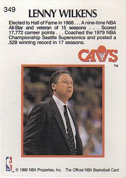 1990-91 Hoops #349 Lenny Wilkens Back