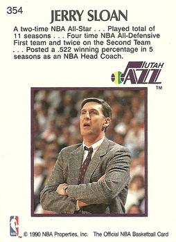 1990-91 Hoops #354 Jerry Sloan Back