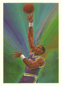 1990-91 Hoops #380 Karl Malone Front