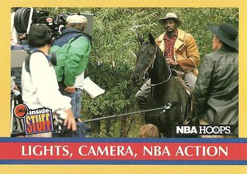 1990-91 Hoops #383 Lights, Camera, NBA Action Front