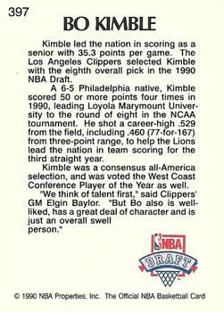 1990-91 Hoops #397 Bo Kimble Back