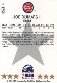 1990-91 Hoops #3 Joe Dumars Back