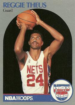 1990-91 Hoops #420 Reggie Theus Front