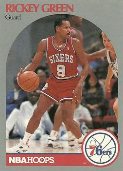 1990-91 Hoops #425 Rickey Green Front